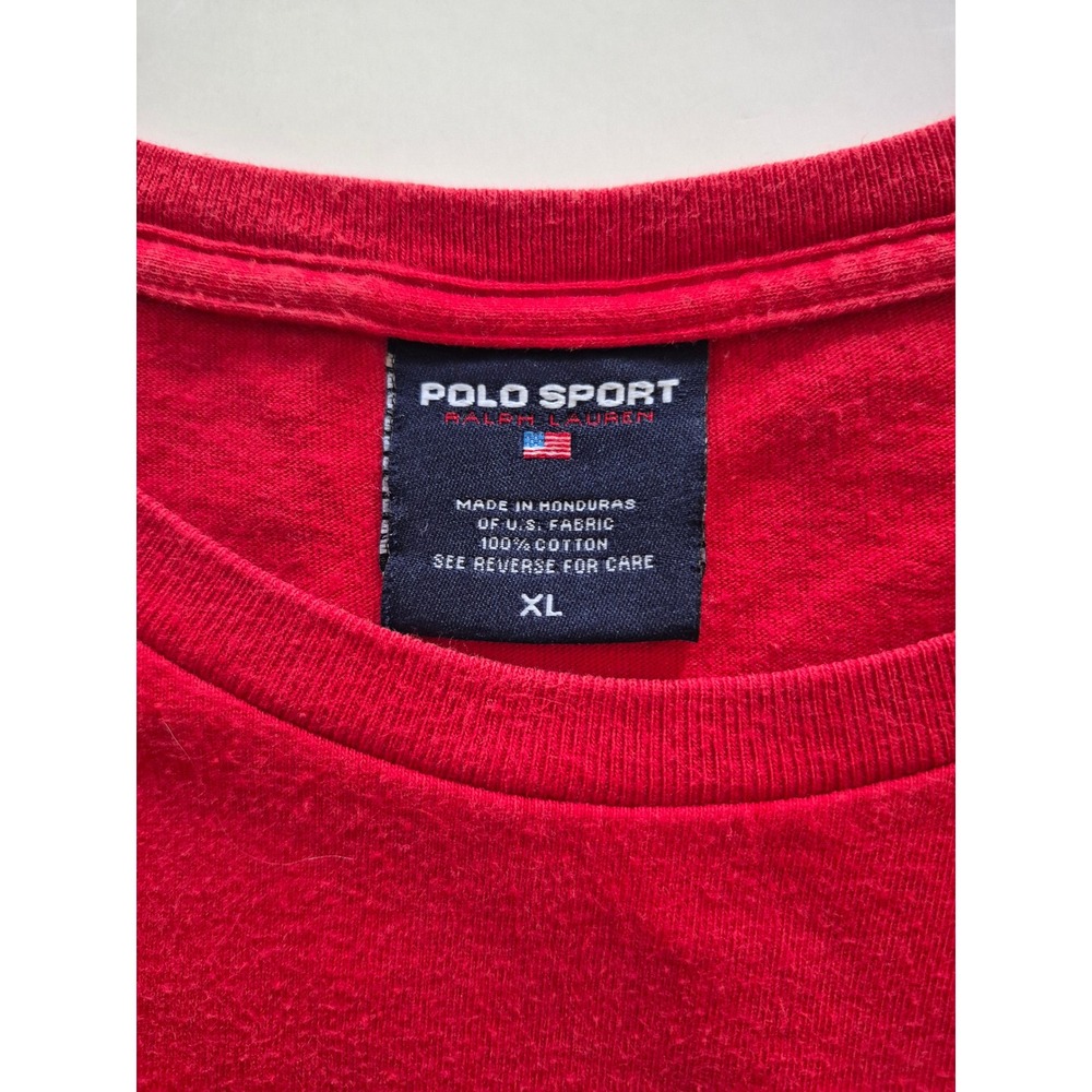 Polo Sport Ralph Lauren Mens Red Long Sleeve Graphic T-Shirt Eagle Crest XL - Picture 3 of 5